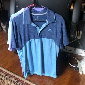 3 adidas golf polos worn only a couple times each size small